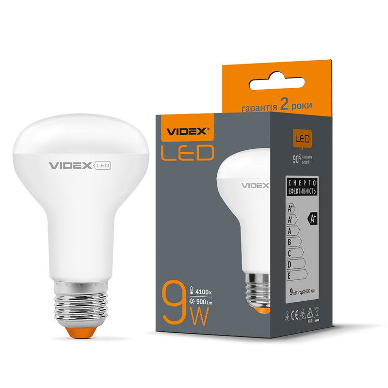 Лампа світлодіодна Videx (4820118294148) R63, 9Вт, Е27, 4100К